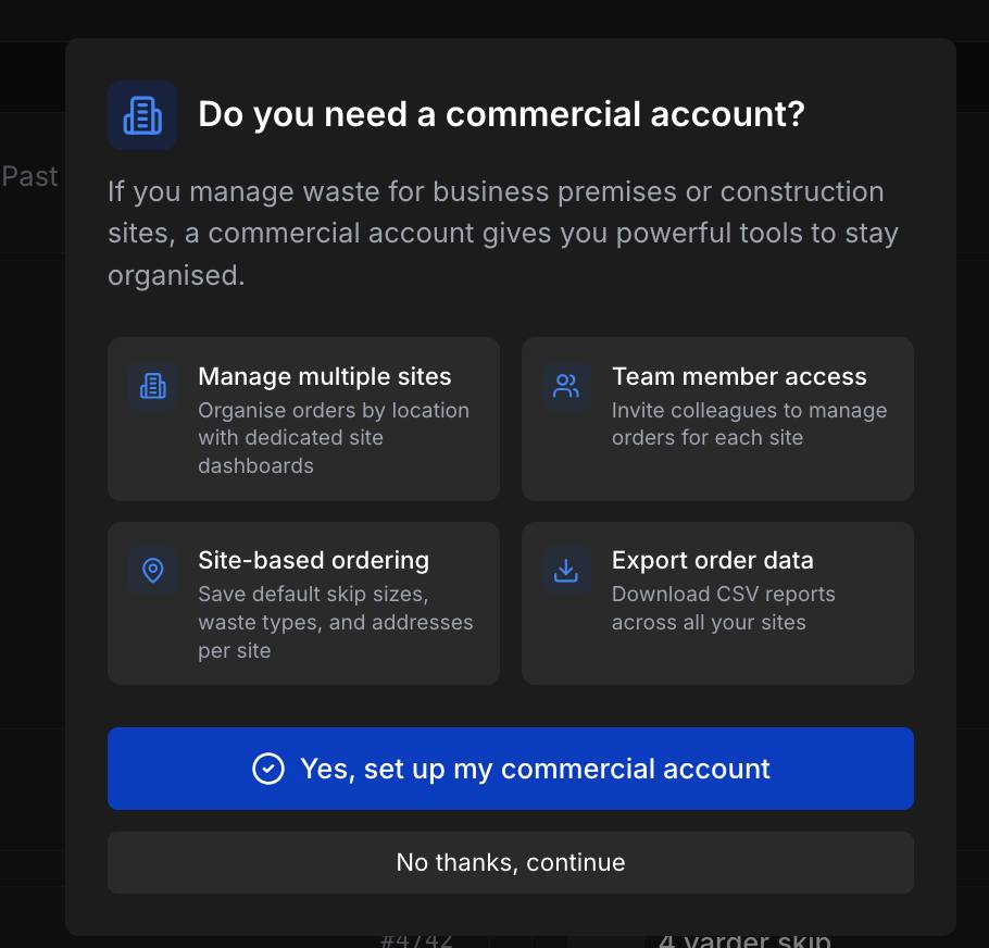 Commercial account